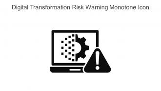 Digital Transformation Risk Warning Monotone Icon In Powerpoint Pptx Png And Editable Eps Format