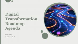 Digital Transformation Roadmap Agenda PPT Slides AT