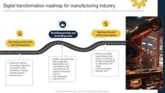 Digital Transformation Roadmap For Manufacturing Industry