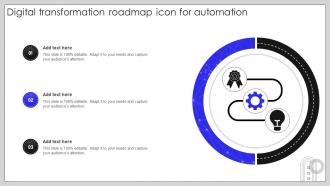 Digital Transformation Roadmap Icon For Automation