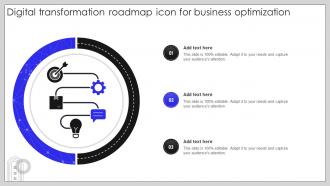 Digital Transformation Roadmap Icon For Business Optimization