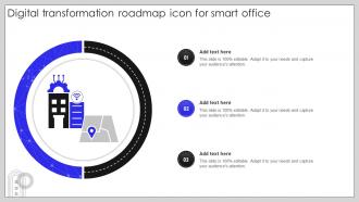 Digital Transformation Roadmap Icon For Smart Office