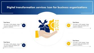 Digital Transformation Services Icon For Business Organizations