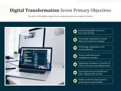 Digital transformation seven primary objectives
