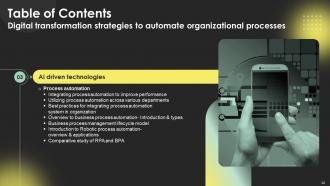 Digital Transformation Strategies To Automate Organizational Processes Strategy CD Slides Professional