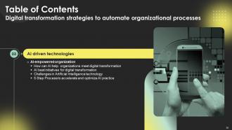 Digital Transformation Strategies To Automate Organizational Processes Strategy CD Content Ready Professional