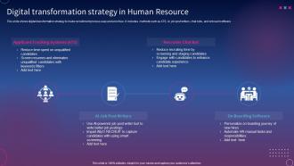 Digital Transformation Strategy In Human Resource