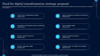Digital Transformation Strategy Proposal Powerpoint Presentation Slides Good Slides