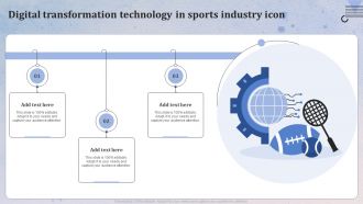 Digital Transformation Technology In Sports Industry Icon