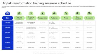 Digital Transformation Training Sessions Schedule Revitalizing Business