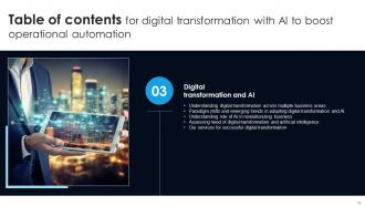 Digital Transformation With AI To Boost Operational Automation DT CD Customizable Best