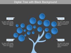 Digital Tree With Black Background