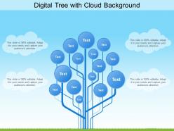 Digital tree with cloud background