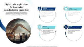 Digital Twin Applications For Improving IoT Digital Twin Technology IOT SS