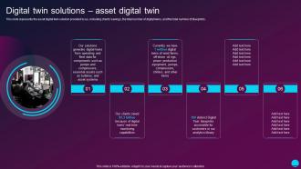 Digital Twin Solutions Asset Digital Twin Digital Twin Technology IT