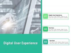 Digital user experience ppt powerpoint presentation styles show cpb