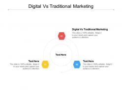 Digital vs traditional marketing ppt powerpoint presentation icon skills cpb