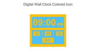 Digital Wall Clock Colored Icon In Powerpoint Pptx Png And Editable Eps Format