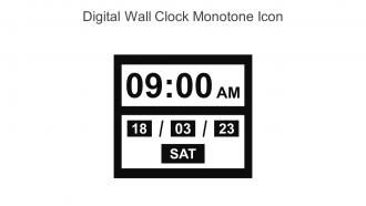 Digital Wall Clock Monotone Icon In Powerpoint Pptx Png And Editable Eps Format