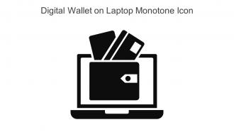 Digital Wallet On Laptop Monotone Icon In Powerpoint Pptx Png And Editable Eps Format