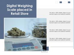 Digital weighing scale placed in retail store