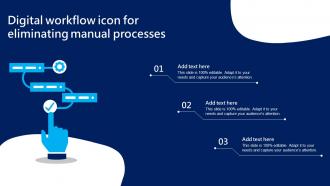 Digital Workflow Icon For Eliminating Manual Processes