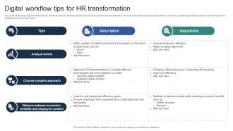 Digital Workflow Tips For HR Transformation