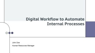 Digital Workflow To Automate Internal Processes PPT Outline AT