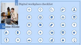 DIGITAL Workplace Checklist Powerpoint Presentation Slides Colorful Downloadable