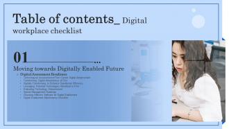 Digital Workplace Checklist Table Of Contents Digital Workplace Checklist