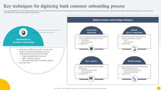 Digitalising Customer Onboarding Key Techniques For Digitizing Bank Customer Onboarding Process