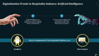Digitalization Trends In Hospitality Industry Artificial Intelligence Training Ppt