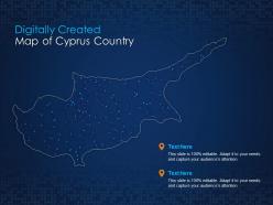 Digitally created map of cyprus country