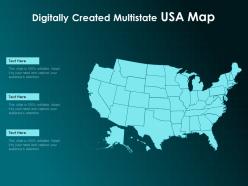 Digitally created multistate usa map