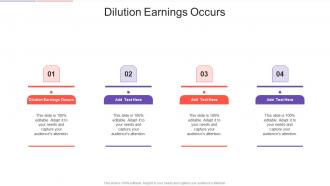 Dilution Earnings Occurs In Powerpoint And Google Slides Cpb
