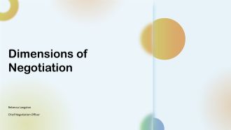Dimensions Of Negotiation PPT Example VA