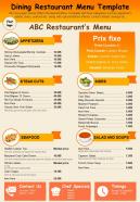Dining restaurant menu template presentation report infographic ppt pdf document