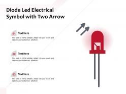 Diode led electrical symbol with two arrow