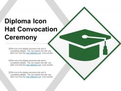 Diploma icon hat convocation ceremony