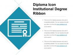 Diploma Icon Institutional Degree Ribbon