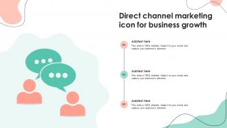 Direct Channel Marketing Icon For Business Growth