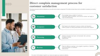 Direct Complain Management Process For Customer Satisfaction