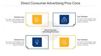 Direct Consumer Advertising Pros Cons Ppt Powerpoint Presentation Icon Summary Cpb