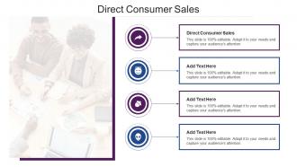 Direct Consumer Sales Ppt Powerpoint Presentation Styles Master Slide Cpb