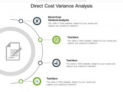 Direct cost variance analysis ppt powerpoint presentation slides graphics template cpb