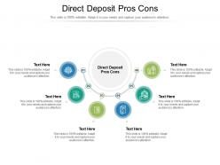 Direct deposit pros cons ppt powerpoint presentation file graphics cpb