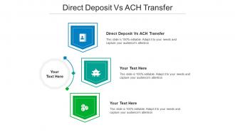 Direct Deposit Vs Ach Transfer Ppt Powerpoint Presentation Inspiration Mockup Cpb