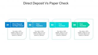 Direct deposit vs paper check ppt powerpoint presentation inspiration clipart images cpb