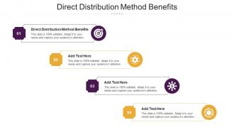 Direct Distribution Method Benefits Ppt Powerpoint Presentation Visual Aids Styles Cpb
