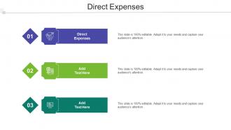 Direct Expenses Ppt Powerpoint Presentation Styles Aids Cpb